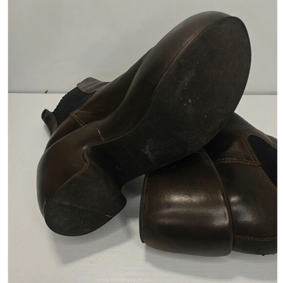 Brown Leather Platform Booties by Everlane sz 5.5 - Picture 7 of 9